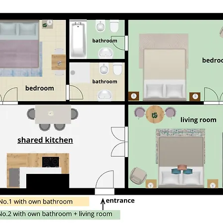 بيت ضيافة 2# Fancy Share With Own Bathroom